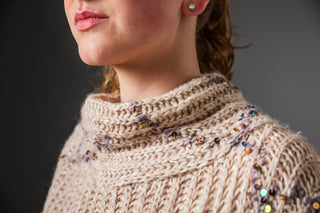 MAGMA SPLENDOR - Sweater made of alpaca and silk - Colors like flames, shape with depth