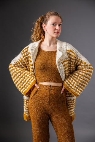 AMBER SOLISTICE - Alpaca and silk cardigan - Warming. Soft. Wonderfully radiant