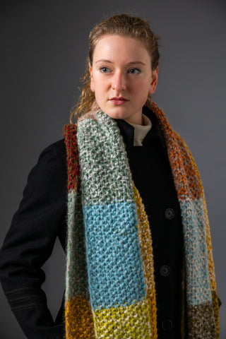 MOSAIC MAXI - oversized scarf made of merino wool, alpaca and silk - a statement