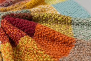 MOSAIC MAXI - oversized scarf made of merino wool, alpaca and silk - a statement