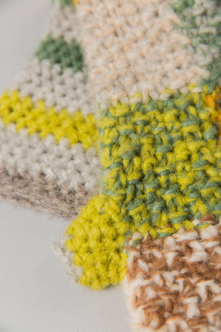 MOSAIC - Arm warmers made of merino wool, alpaca and silk - Sculptural protection up to the upper arm